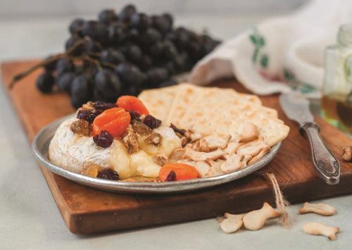 Melted Brie, White Wine Soaked Apricot & Nuts